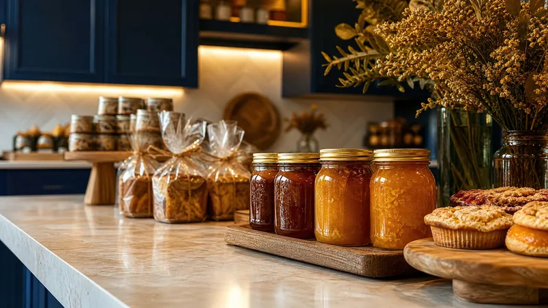 Home kitchen counter with jars and baked goods ready for market, How to Start a Cottage Food Business in Delaware
