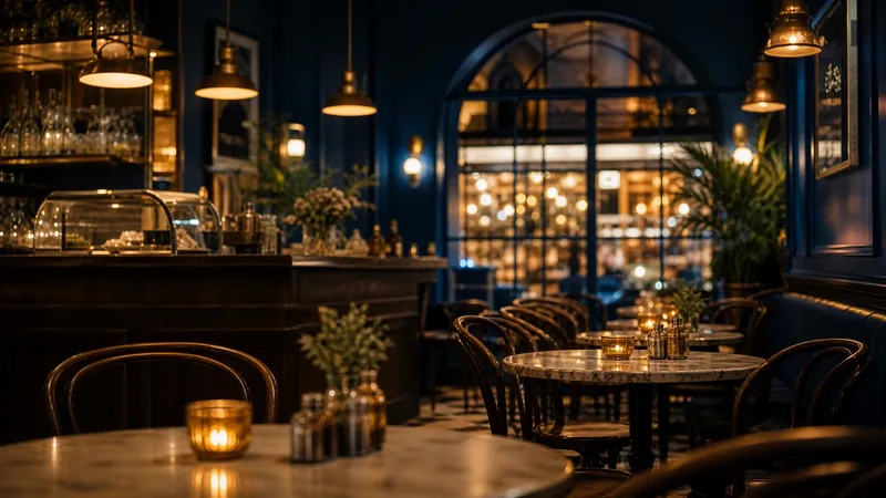 Warm cafe interior with bistro tables, How to Start a Restaurant in Delaware