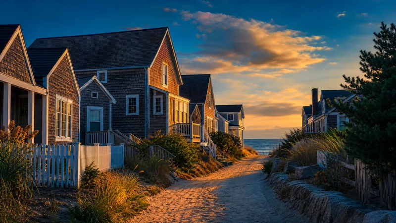 Quiet Atlantic beach town street with shingled cottages and dune grass, soft evening light, How to Start a Short-Term Rental Business in Delaware